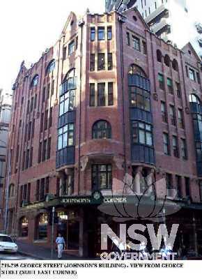 229 - 235 George Street, view from George Street south East Corner (Brooklyn Hotel, Infill Building and Johnson's Building) 1997