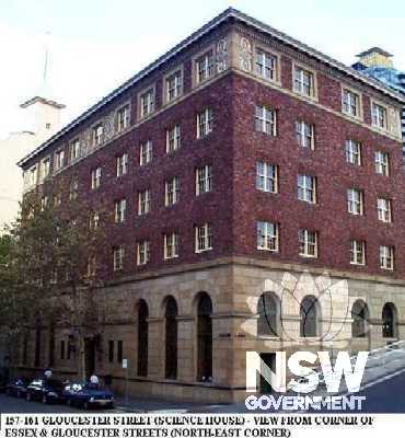 157-161 Gloucester Street, Science House, view from Gloucester and Essex Streets, north-east elevation 1997