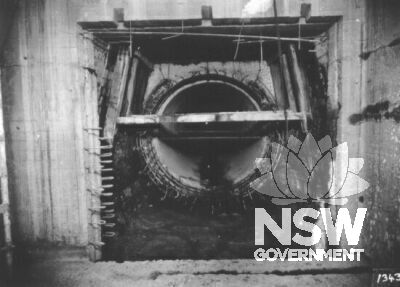 Pressure Tunnel. Tunnel under construction at offtake