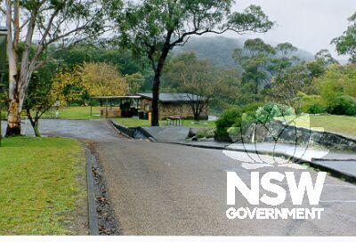 Some of the landscaping features around the Avon Dam, including rock-cuttings, garden beds, barbeque areas and bushland surrounds.