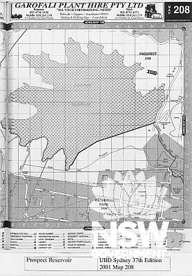 Map showing item numbers (Upper Nepean Scheme Heritage Study, 1992).