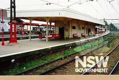 Ashfield Station: former platform building - no longer extant. Date unknown.