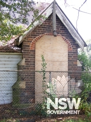Upper Castlereagh Public School  - Side entry porchwith weathered barge-board and simple finial.