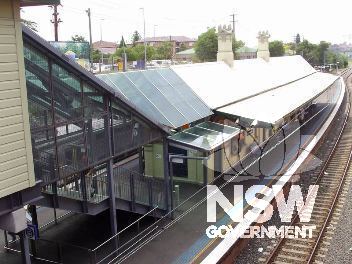 Belmore Railway Station - Modern glass canopy and new stairs