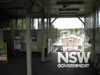 Dulwich Hill Station view inside Booking Hall looking west toward platform building