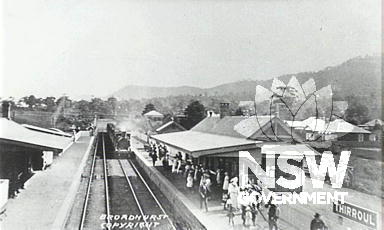 Thirroul Station Looking North, c1915.