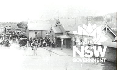 Wollongong Station Looking South from Street.