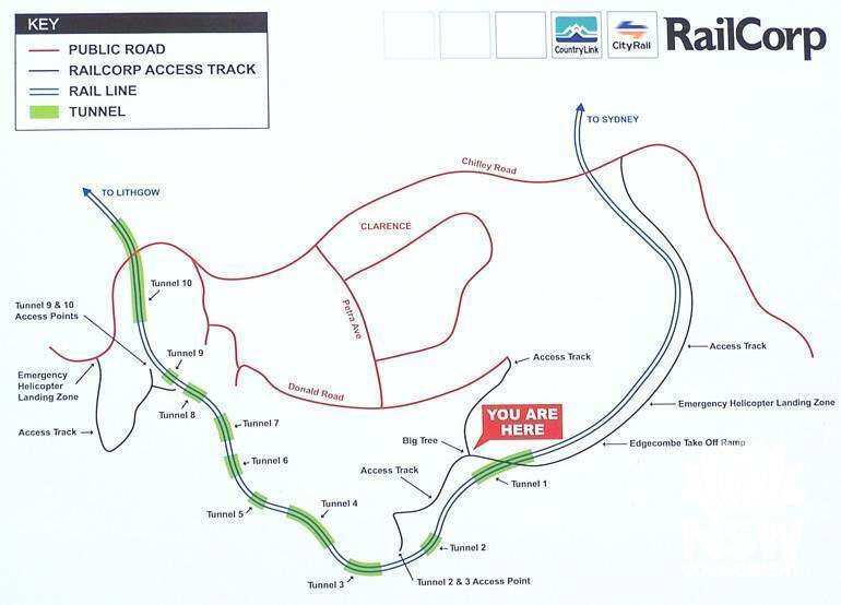 Bell to Zig Zag Ten Tunnel Railway Deviation - Location Plan