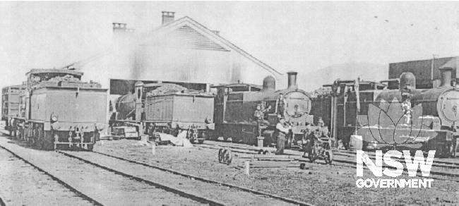 Early photograph of the later Locomotive Shed (now demolished)