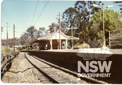Beecroft Railway Station - platform looking south.  c.1984