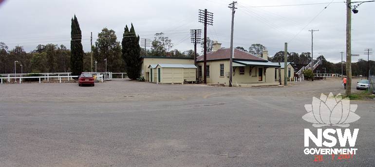 Branxton Railway Station- view of station from carpark.