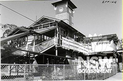 Epping Railway Station - Former footbridge and concourse, 1996
