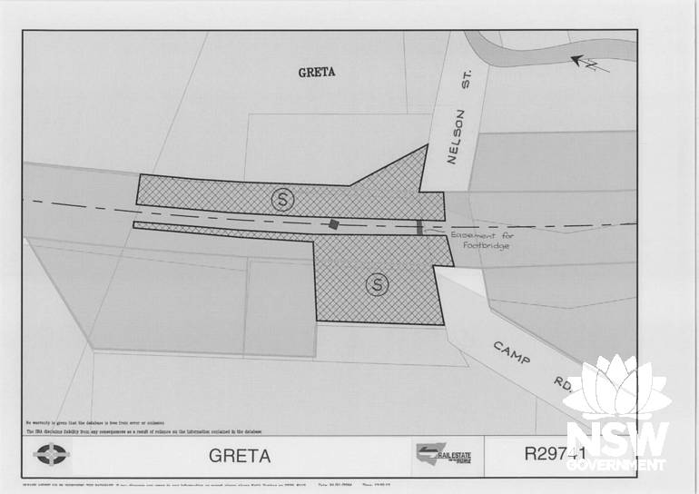 Greta Railway Station Group Plan (Note: No warranty is given that this plan is free from error or omission. RailCorp disclaims liability from any consequences as a result of reliance on the information contained in the plan.)
