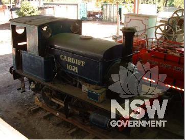 Steam Locomotive 1021 at Thirlmere. Note faded condition of paint and rusted rods.