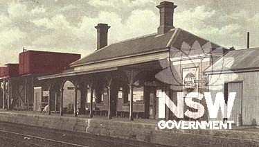 Scone Railway Station- view from tracks (postcard), 1900