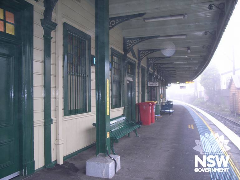 Katoomba Station Building along Platform 2 looking towards Sydney
