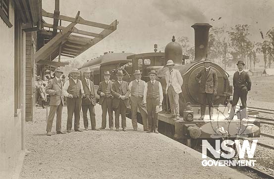 First inspection of Taree railway line-  showing Class Z16 locomotive, 1913.
