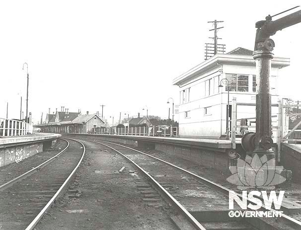 Bathurst Railway Station- showing signal box and water column