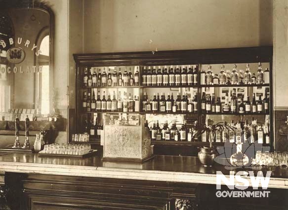 Albury Railway Refreshment Room- bar area, n.d