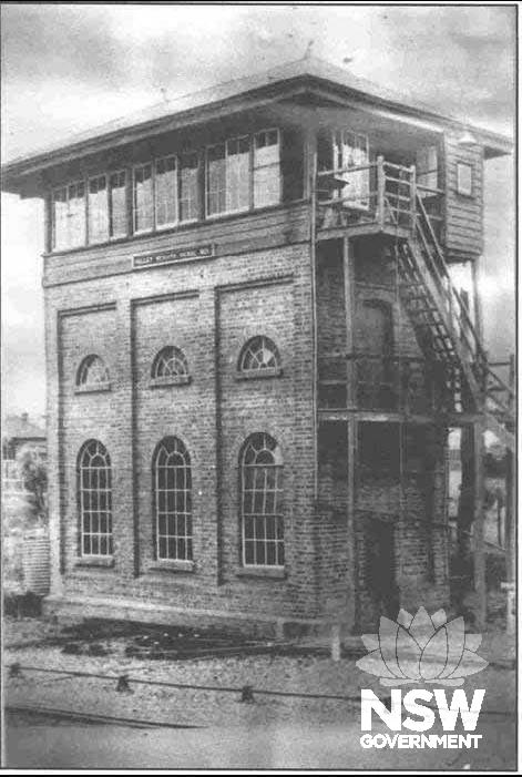 Valley Heights Signal Box on opening in 1910.