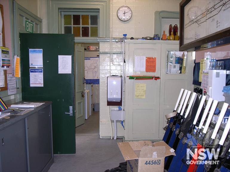 Former signal box with 16 lever frame at Lawson Station