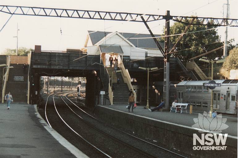Erskineville Station, Overhead Booking Office, 1986.