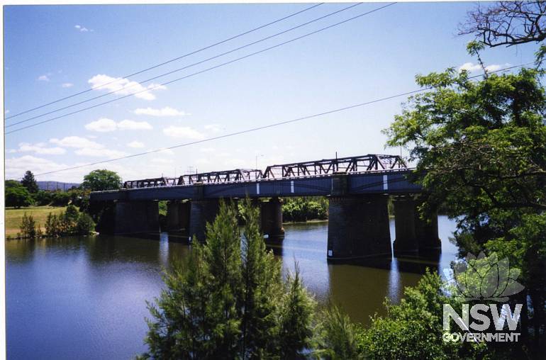The Nepean River railway bridge, Penrith.