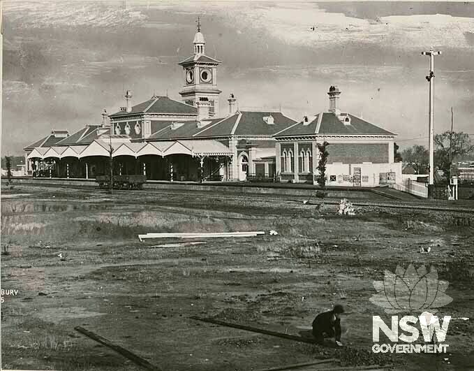 Albury Creek Railway Station- view from track side, 1881