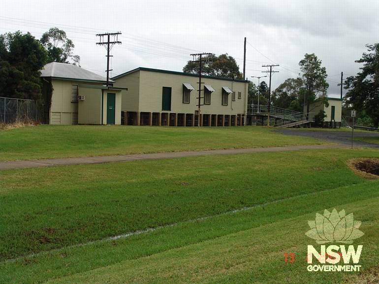Kyogle Railway Station - view of station buildings from road side.