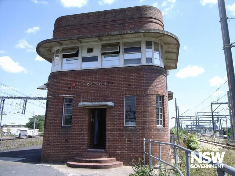Granville Signal Box showing the new control room extension.