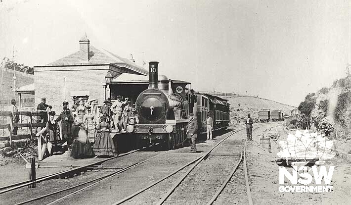 Picton Railway Station- view from tracks, 1870