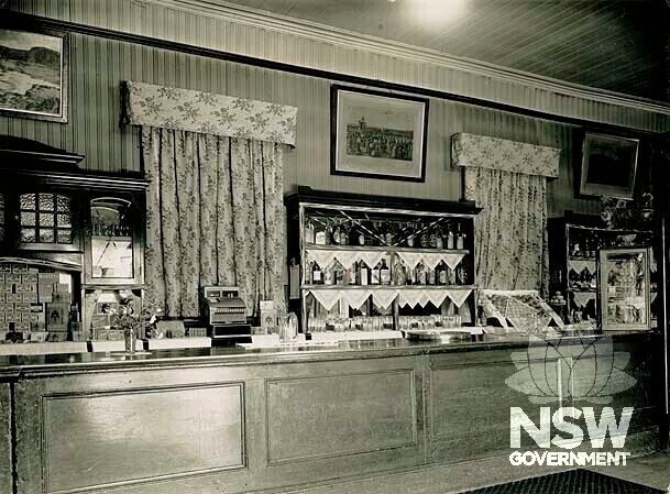 Yass Junction Railway Refreshment Room- interior showing counter, 1949