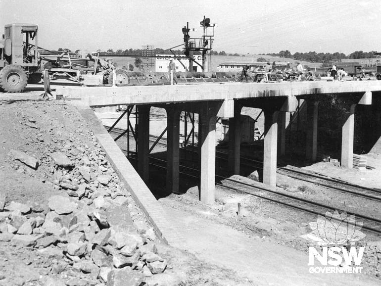 Bridge construction at Eastern end, no date.