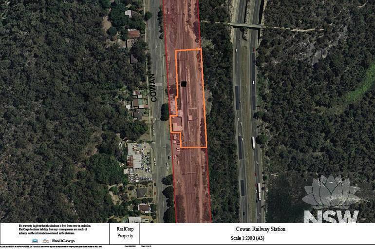 Cowan Railway Station Group Curtilage Plan (Note: No warranty is given that this plan is free from error or omission. RailCorp disclaims liability from any consequences as a result of reliance on the information contained in the plan.)