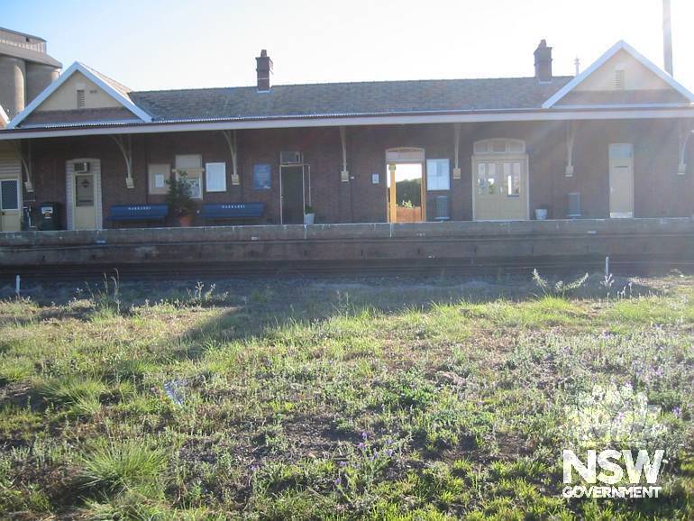 Narrabri Railway Station- Station building from trackside.