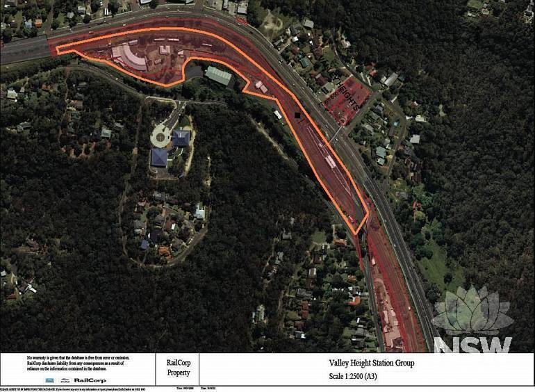 Valley Heights Railway Station Group Curtilage Plan (Note: No warranty is given that this plan is free from error or omission. RailCorp disclaims liability from any consequences as a result of reliance on the information contained in the plan.)