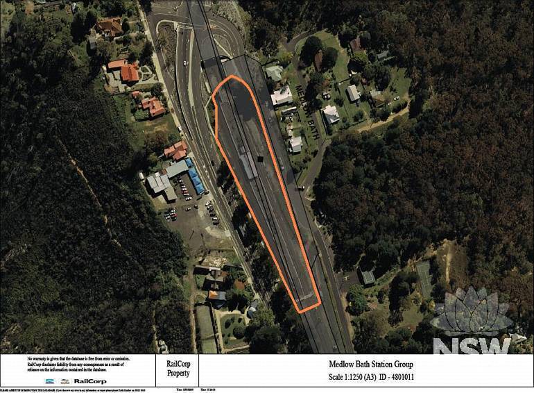 Medlow Bath Railway Station Group Curtilage Plan (Note: No warranty is given that this plan is free from error or omission. RailCorp disclaims liability from any consequences as a result of reliance on the information contained in the plan.)