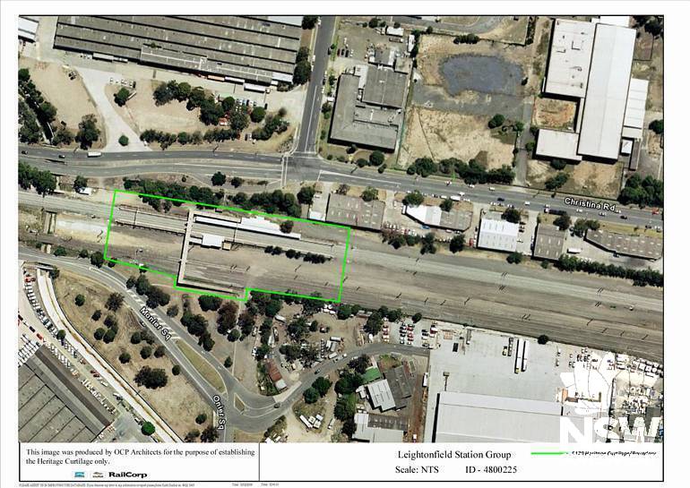 Leightonfield Railway Station Group Curtilage Plan (Note: No warranty is given that this plan is free from error or omission. RailCorp disclaims liability from any consequences as a result of reliance on the information contained in the plan.)