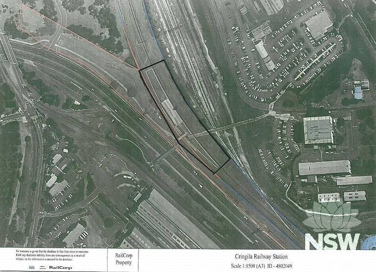 Cringila Railway Station Group Curtilage Plan (Note: No warranty is given that this plan is free from error or omission. RailCorp disclaims liability from any consequences as a result of reliance on the information contained in the plan.)