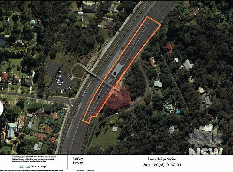 Faulconbridge Railway Station Group Curtilage Plan (Note: No warranty is given that this plan is free from error or omission. RailCorp disclaims liability from any consequences as a result of reliance on the information contained in the plan.)
