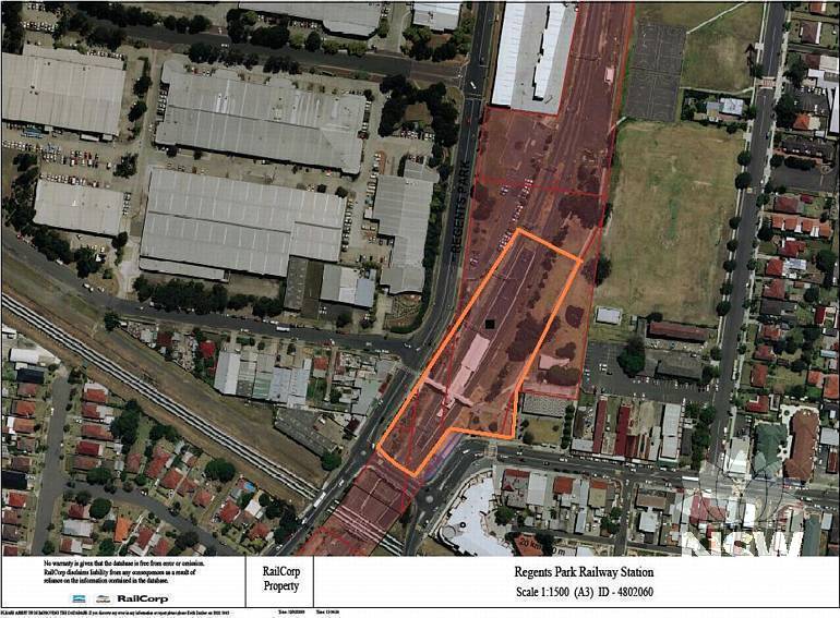 Regents Park Railway Station Group Curtilage Plan.
