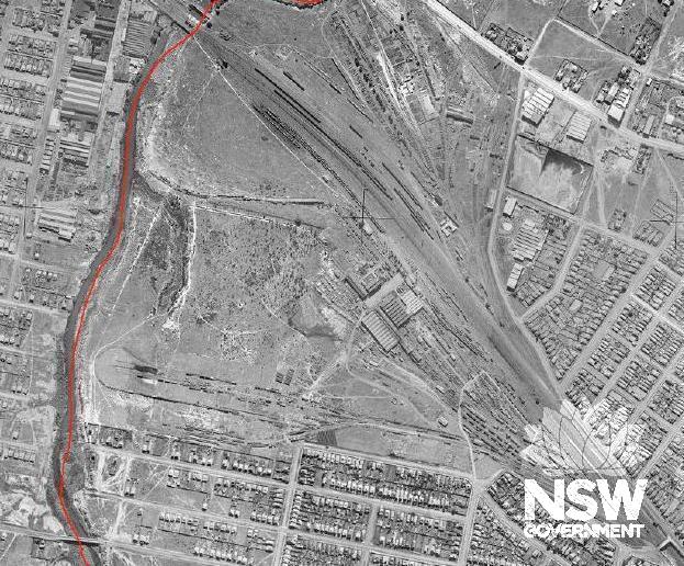 Aerial photograph over Clyde Marshalling Yards