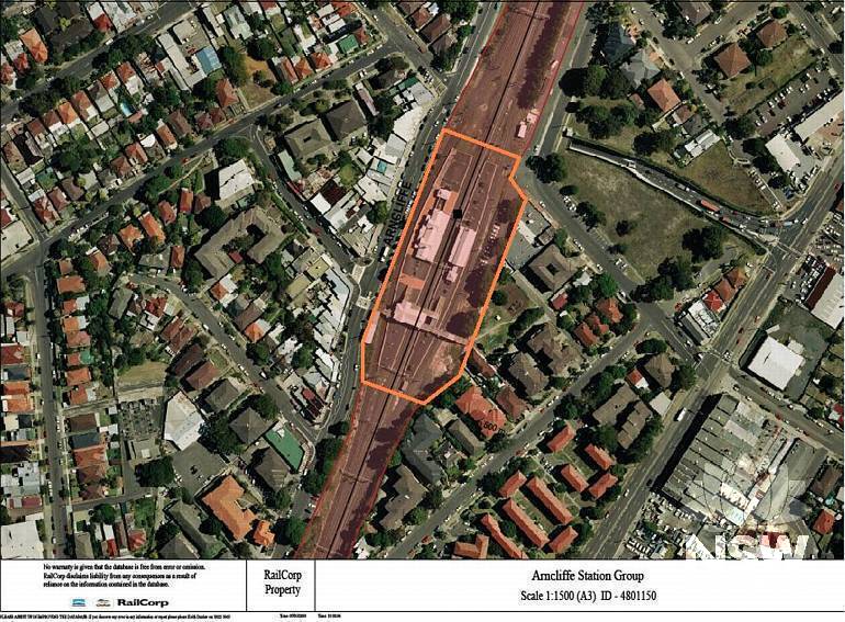 Arncliffe Railway Station Group Curtilage Plan (Note: No warranty is given that this plan is free from error or omission. RailCorp disclaims liability from any consequences as a result of reliance on the information contained in the plan.)