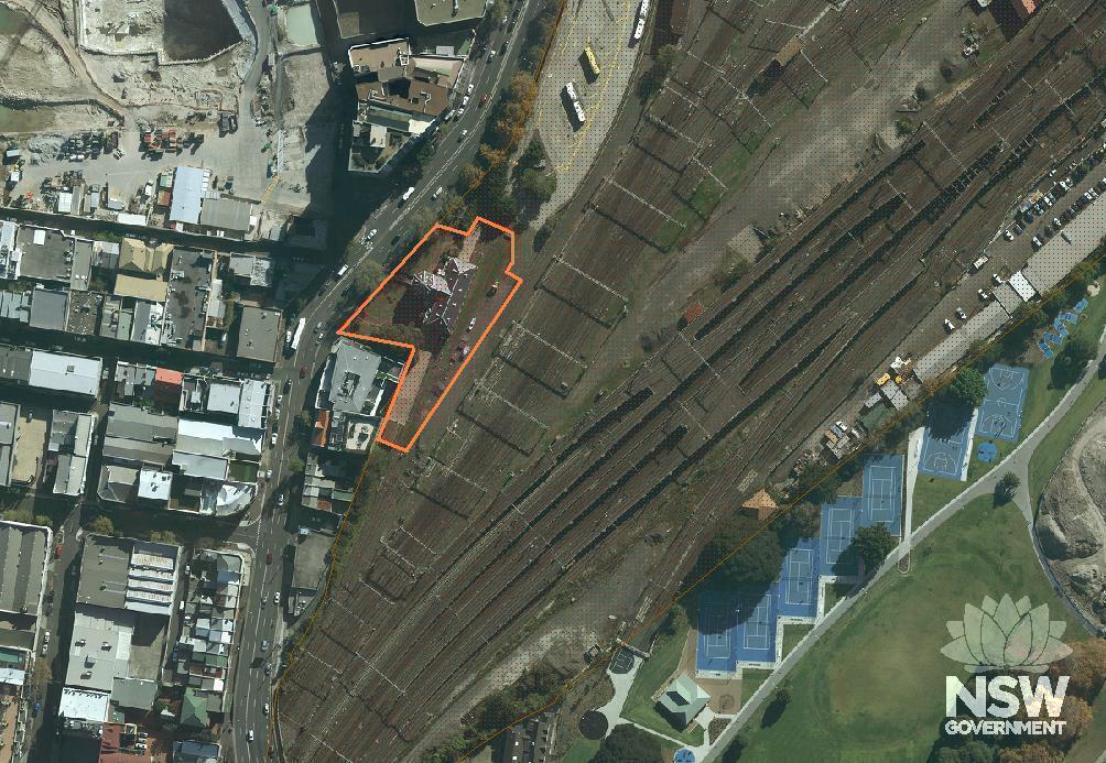 Mortuary Railway Station and gardens Curtilage Plan (Note: No warranty is given that this plan is free from error or omission. RailCorp disclaims liability from any consequences as a result of reliance on the information contained in the plan.)