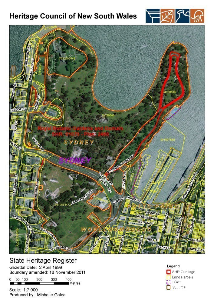 State Heritage Register boundary - Royal Botanic Gardens and Domain