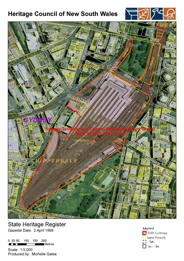 Central Railway Station and Sydney Terminal Group - SHR Curtilage Plan