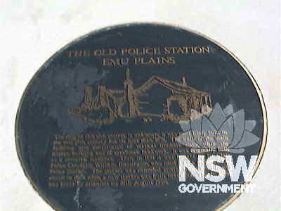 Police Station - slab cottage c.1870  Destroyed by fire late 1996