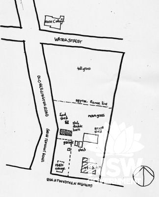 Site Plan Torquay showing the configuration of structures across the block in 2001