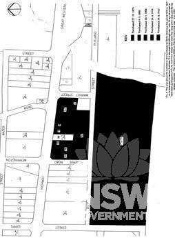 Plan of successive land purchases by Martin Brell over the period 1879 to 1917 as he extended his tannery business.
