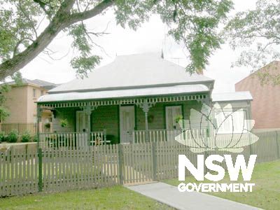 Edwardian weatherboard cottage c.1910, north elevation.